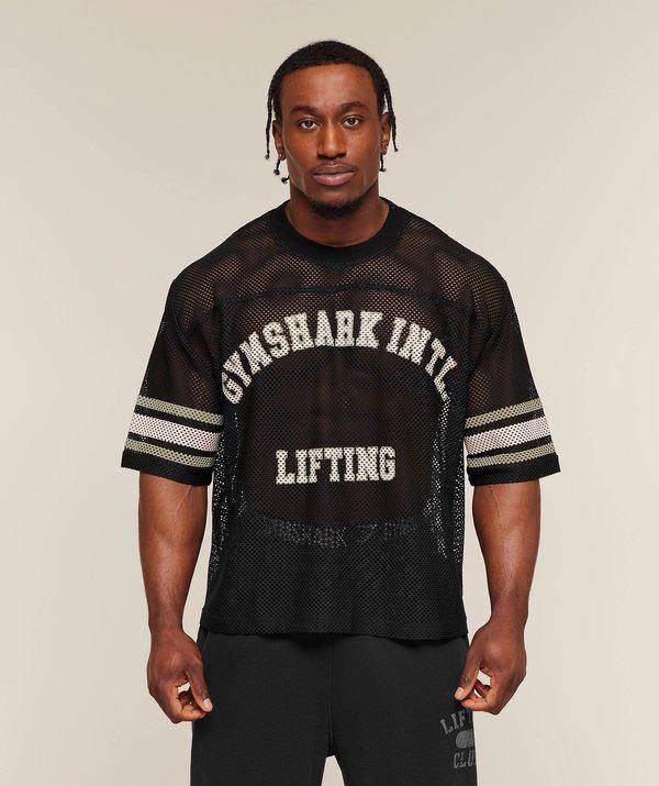 Collective Mesh Contrast Jersey Black Gymshark