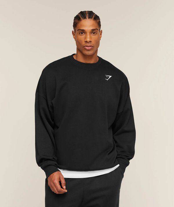 Crest Oversize Crew L negro Black
