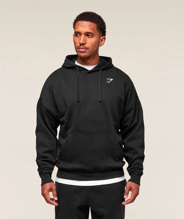 Crest Oversize hoodie Black