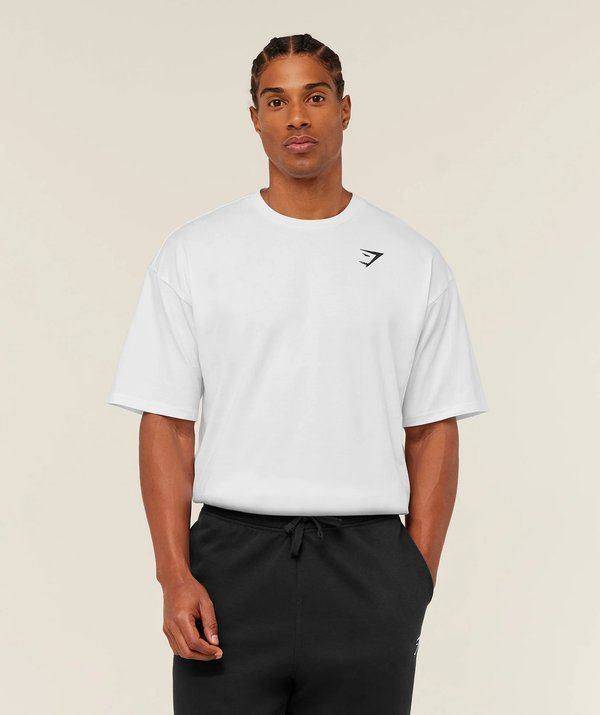 Crest Oversize Tshirt White Gymshark