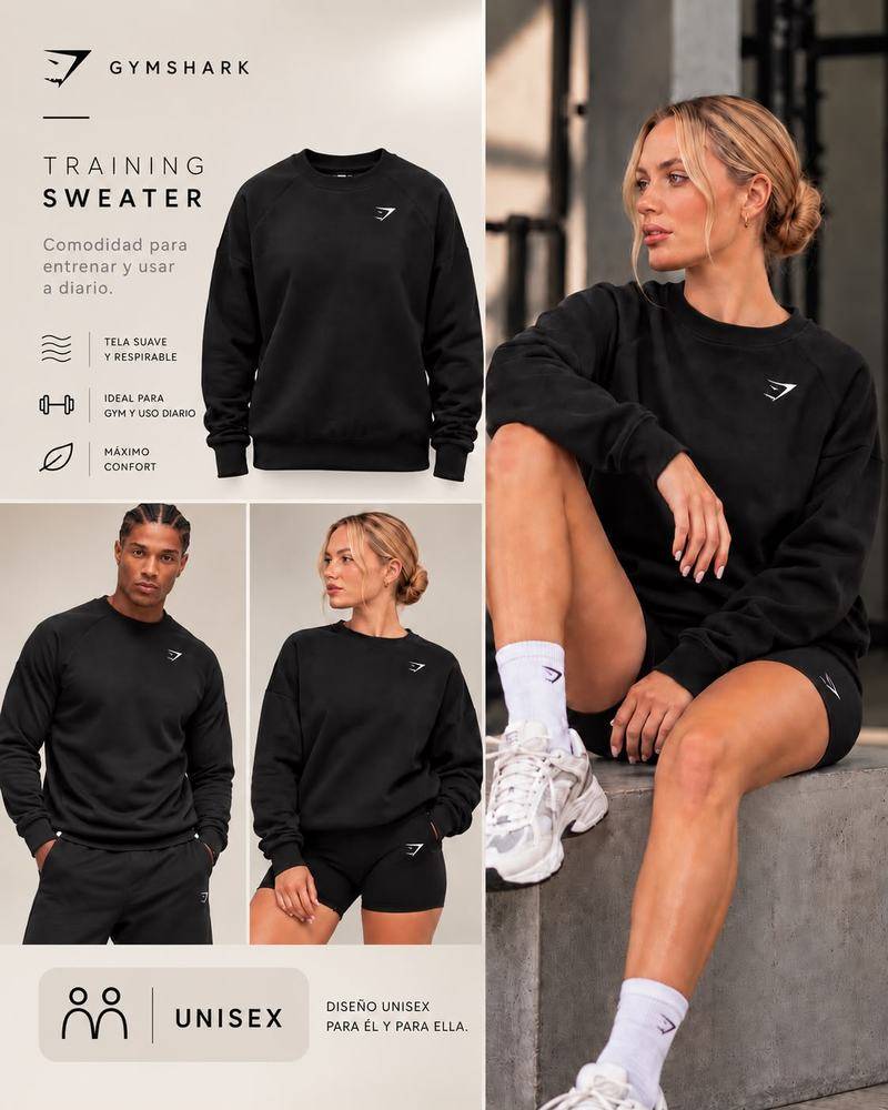 Crest sweatshirt Black Gymshark