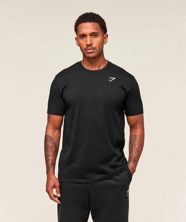 Crest T-Shirt Black Gymshark
