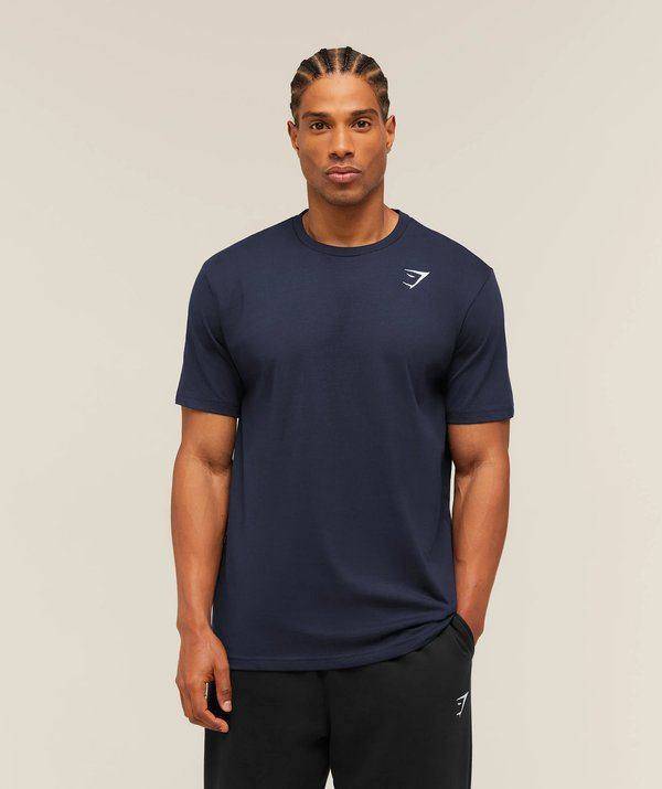 Crest Tshirt Blue / heavy blue Gymshark
