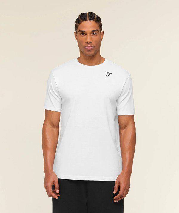 Crest Tshirt White Gymshark