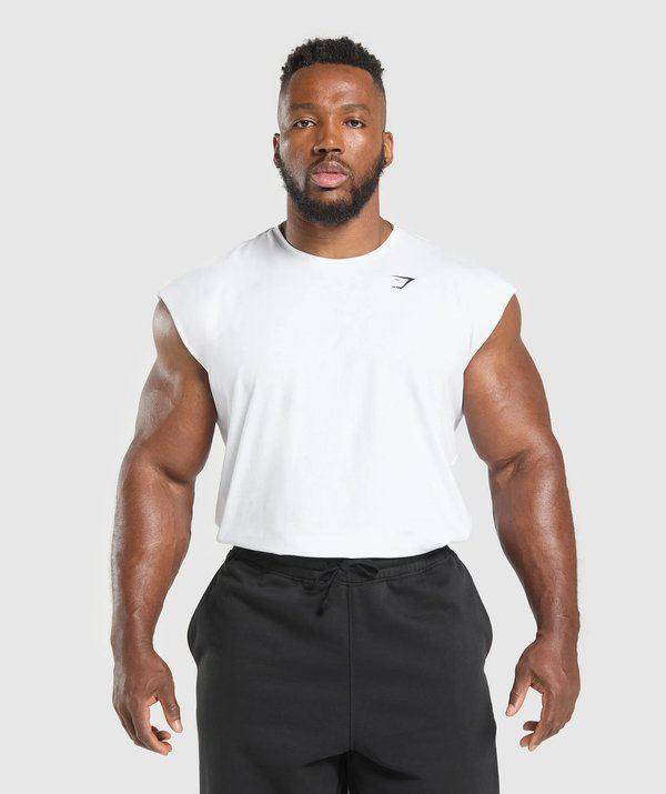 Critical cut off tank White Gymshark