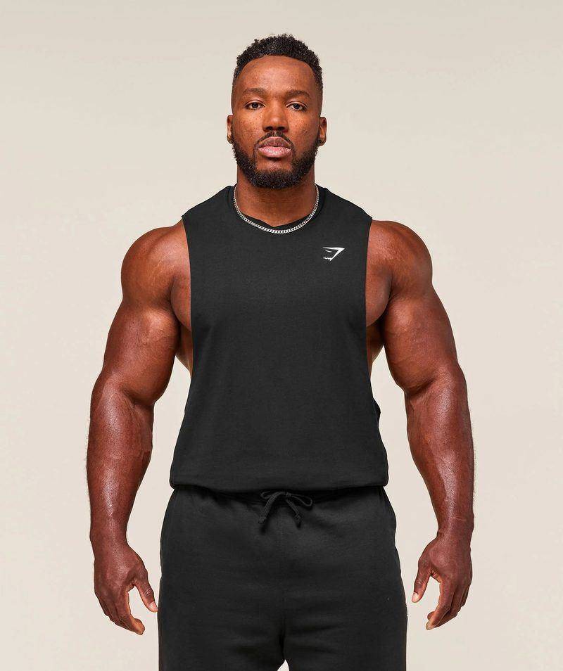 Critical Drop Arm Tank Black Gymshark