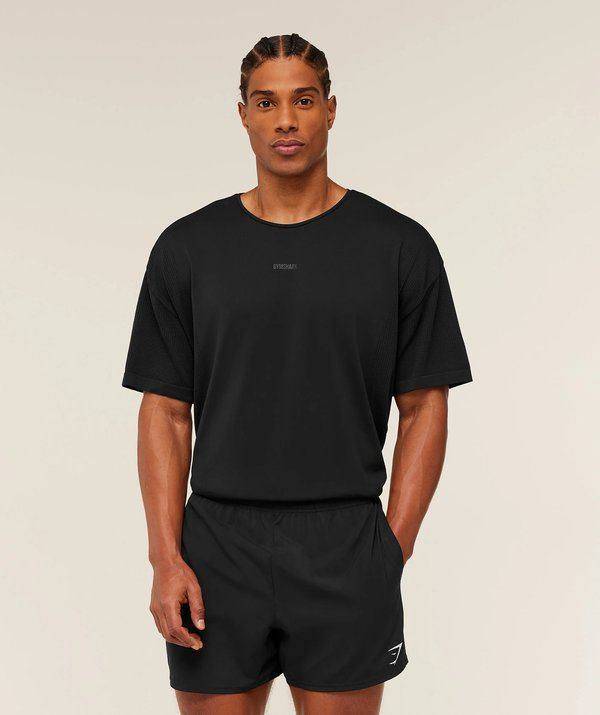Distance Seamless Tshirt Black Gymshark