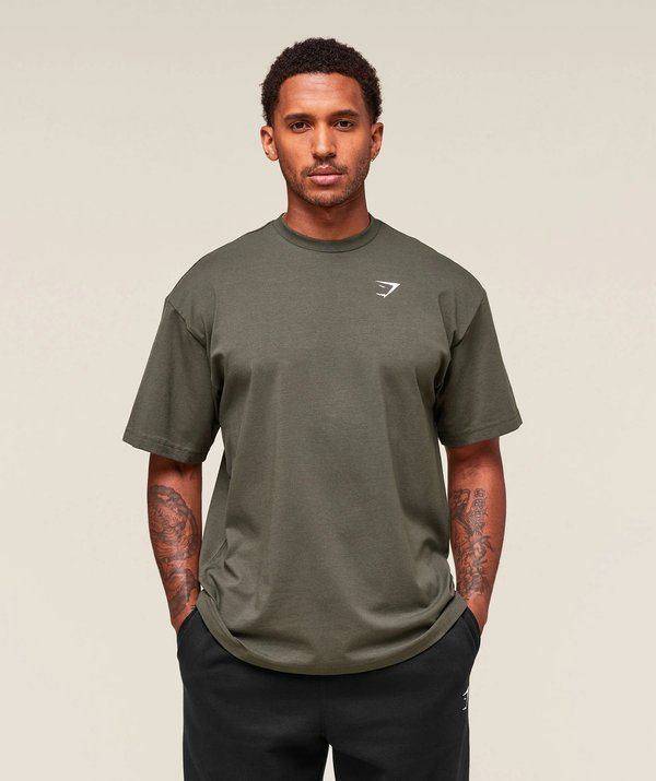 Essential Oversize T-Shirt Moss Green Gymshark