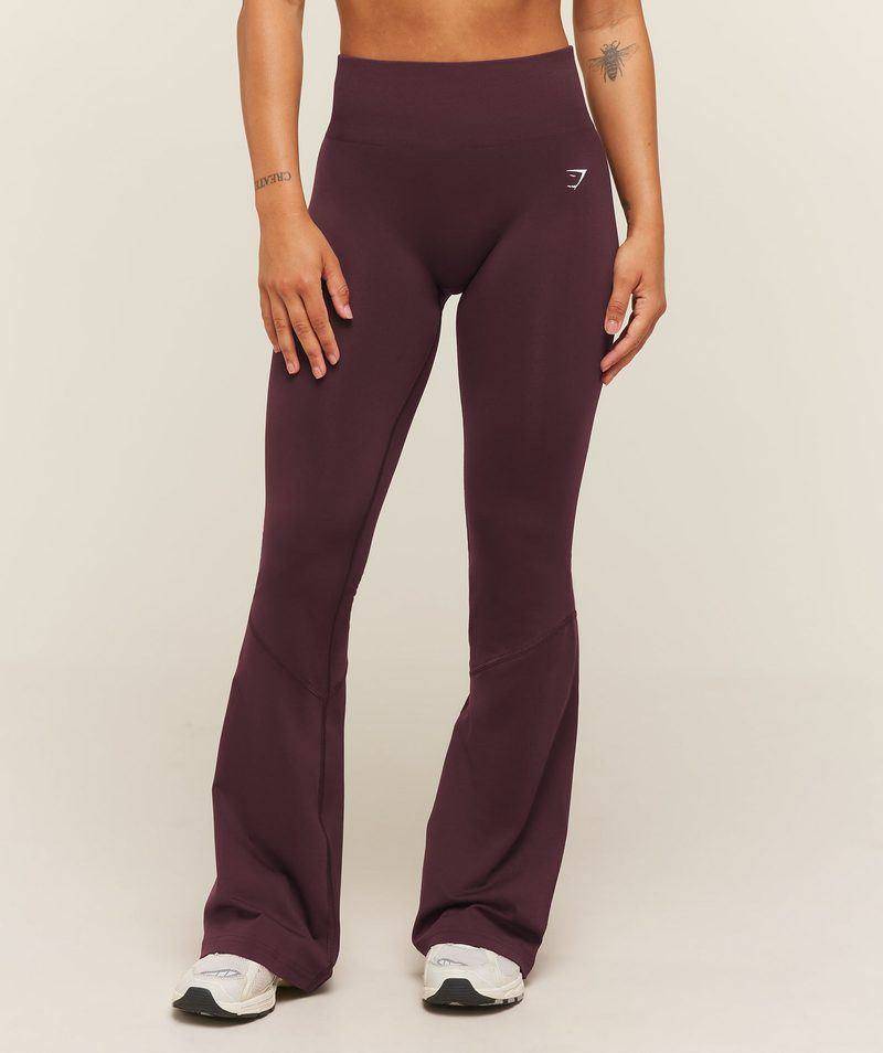Everyday seamless flared leggings Cherry PURPLE Gymshark