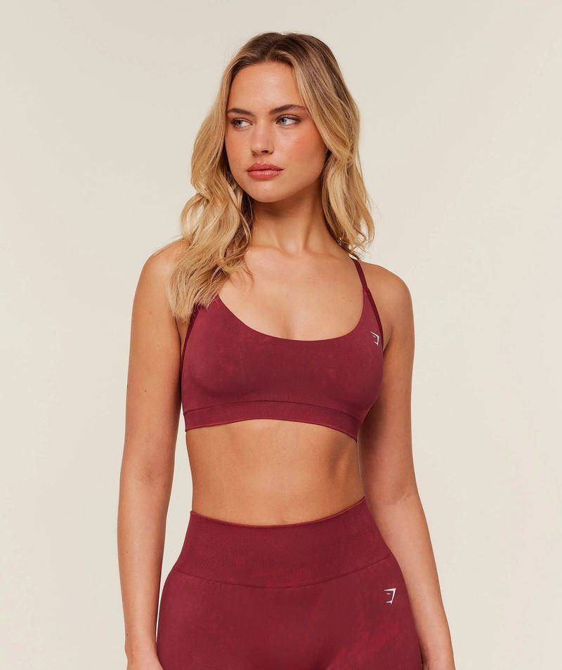 Everyday seamless washed sports bra Red Gymshark