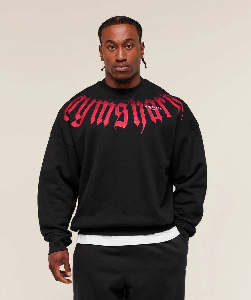 Fade Graphic Crew Black Gymshark