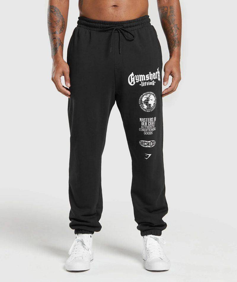 Global Lifting Oversize Joggers Black Gymshark