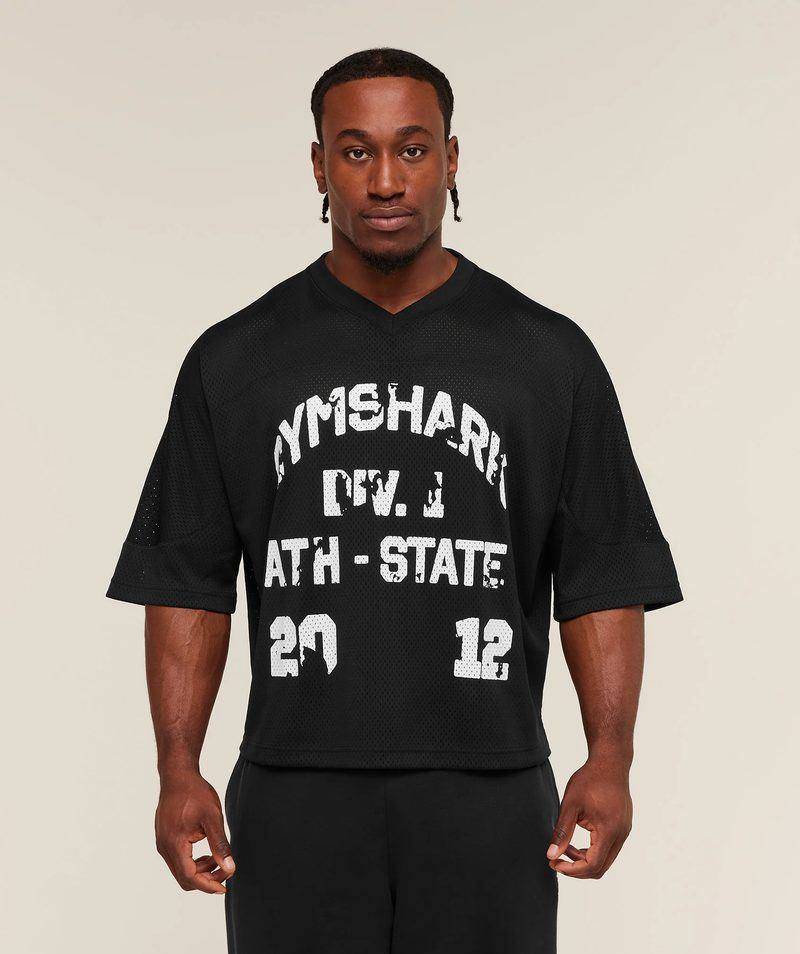Graphic Mesh Oversize Black Gymshark