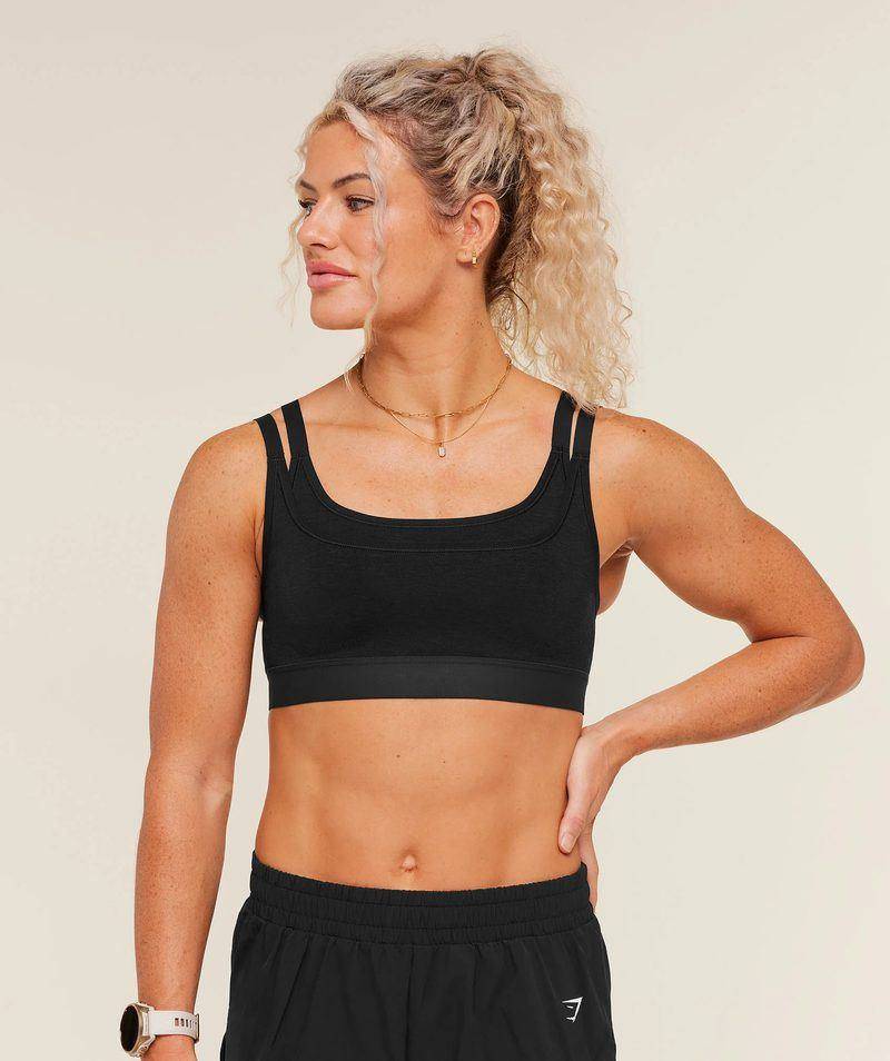 Interval Medium Support bra Black Gymshark