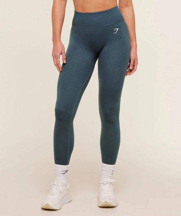 Interval Seamless Leggings Blue Gymshark