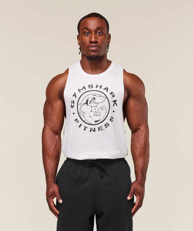 Legacy Drop Arm Tank White Gymshark