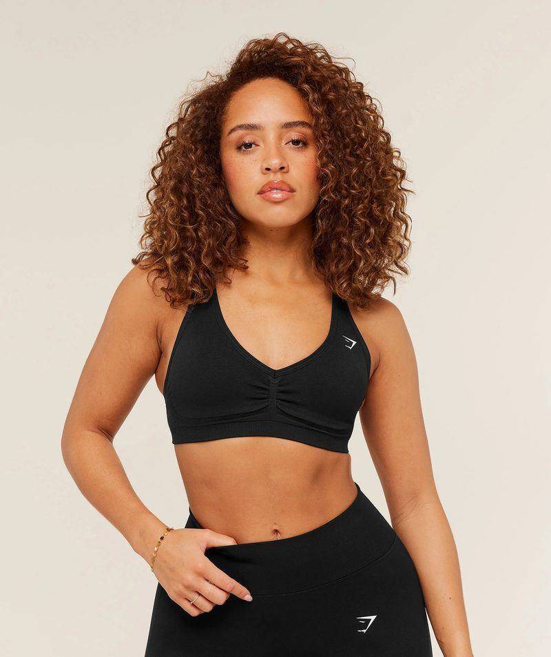 Lift Seamless Sports Bra Black Gymshark