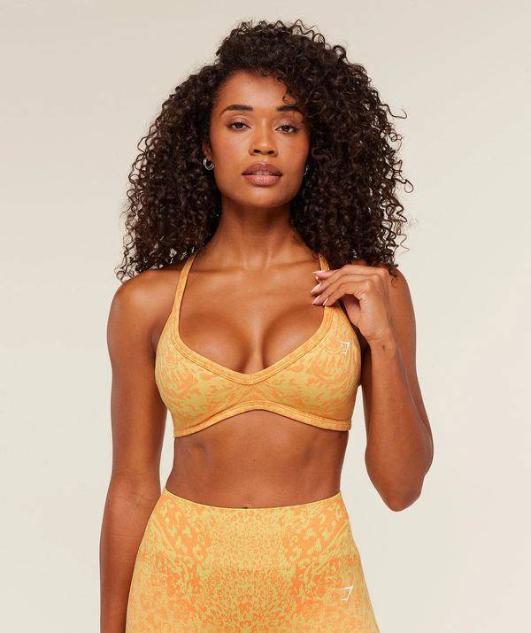 Adapt animal sports bra Yellow Gymshark