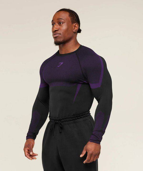 Onyx T-Shirt Black/Purple Gymshark