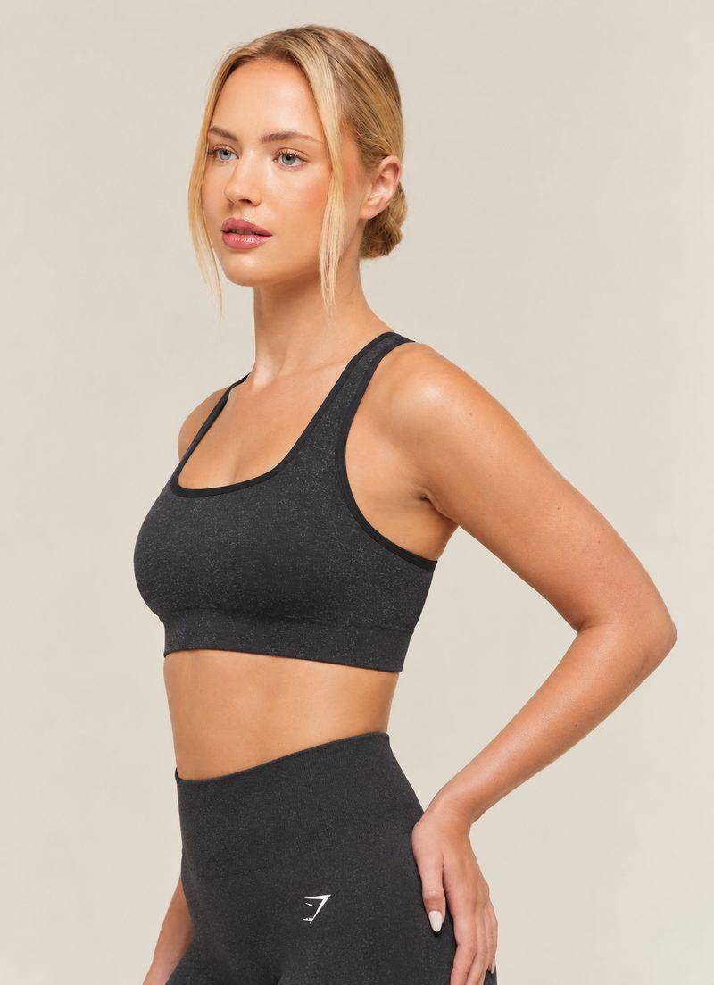 Adapt Fleck Sports Bra Black Gymshark