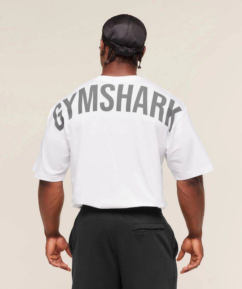 Power Tshirt White Gymshark