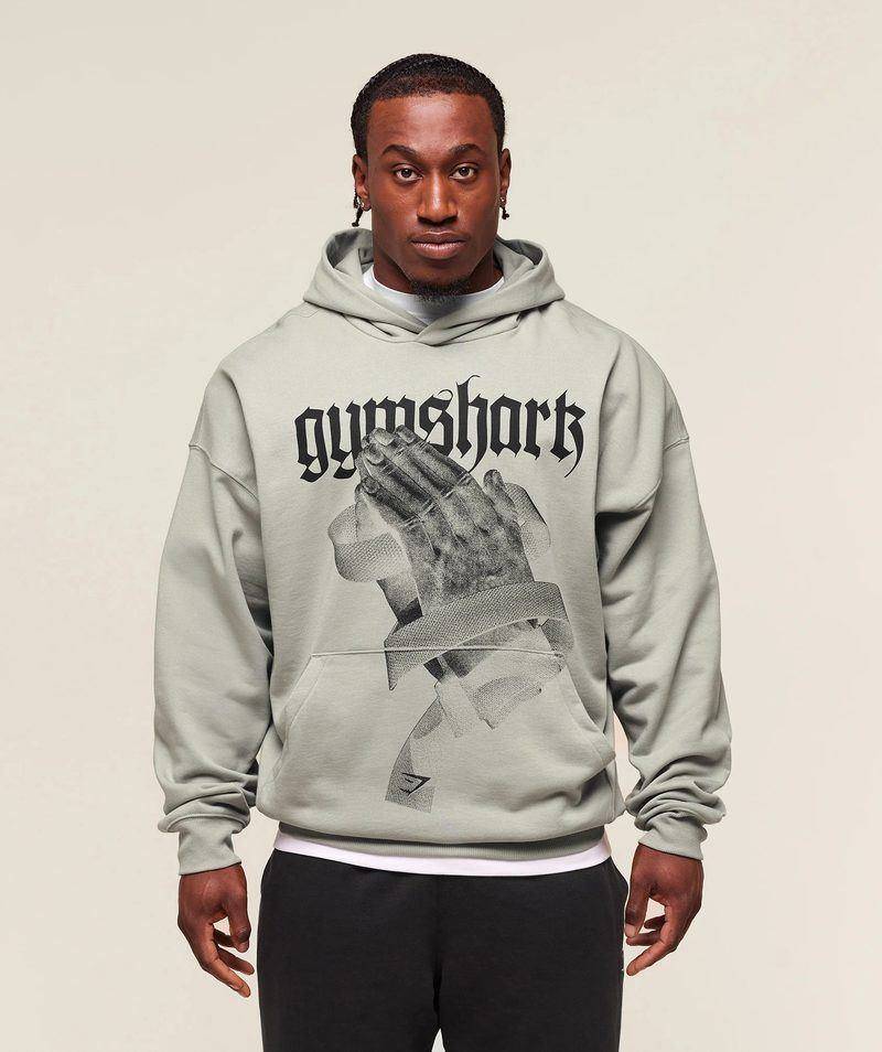 Prayer Hands Hoodie Gray Gymshark