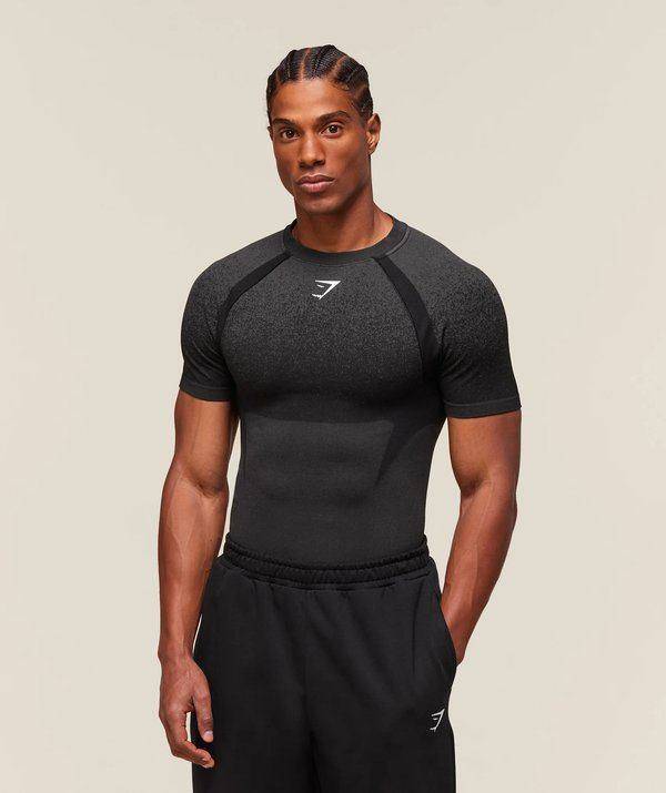 Shadow Seamless Tshirt Black Gymshark