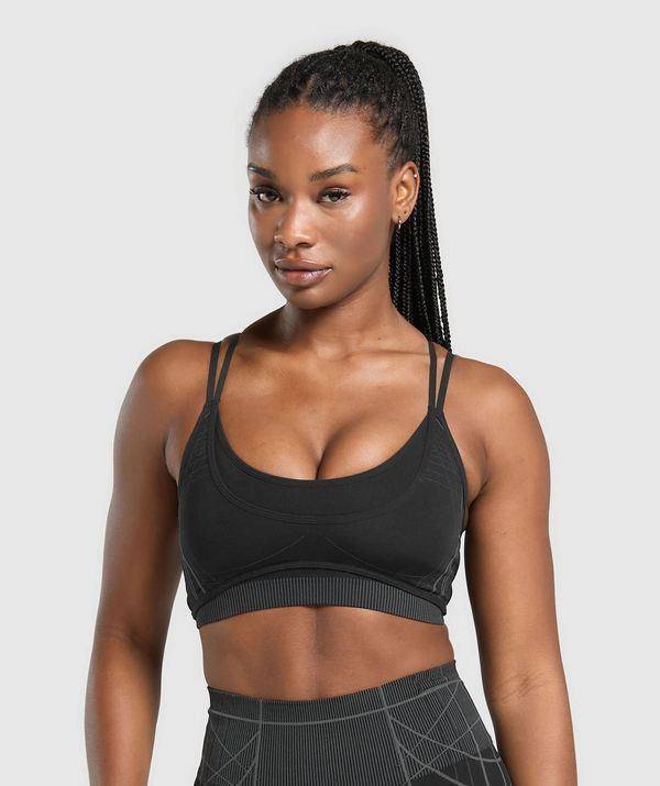 Apex Seamless Sports Bra Black Gymshark
