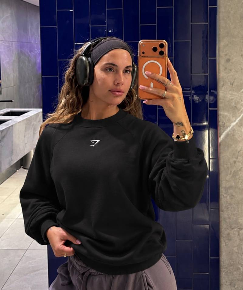 Training Oversize fleece sweatshirt Black Gymshark