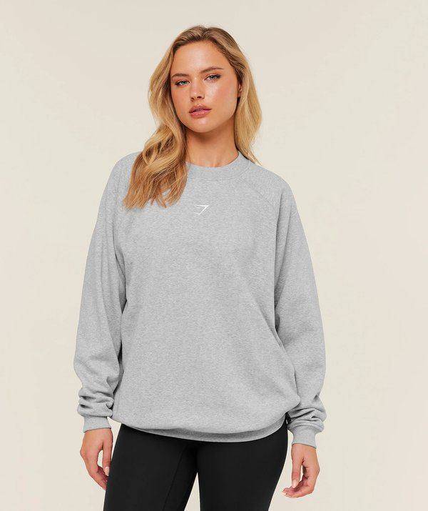 Training Oversize fleece sweatshirt Grey Gymshark