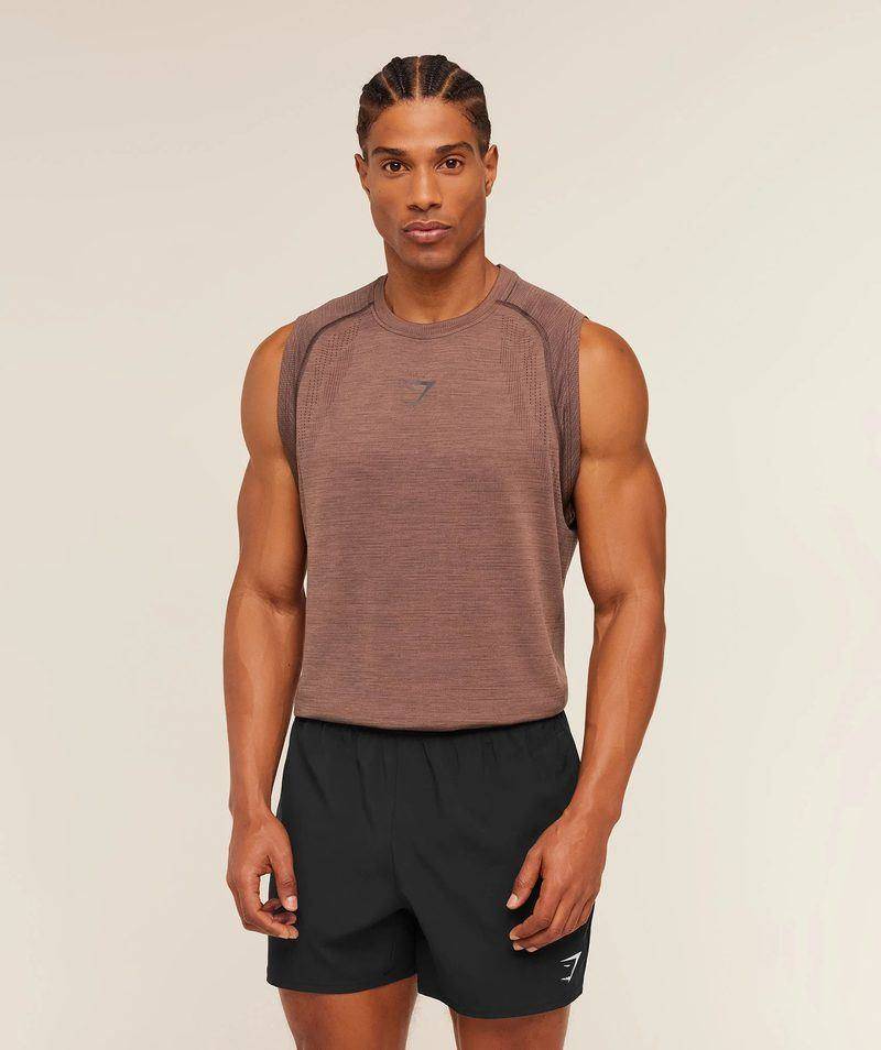 Versatile seamless tank Brown Gymshark