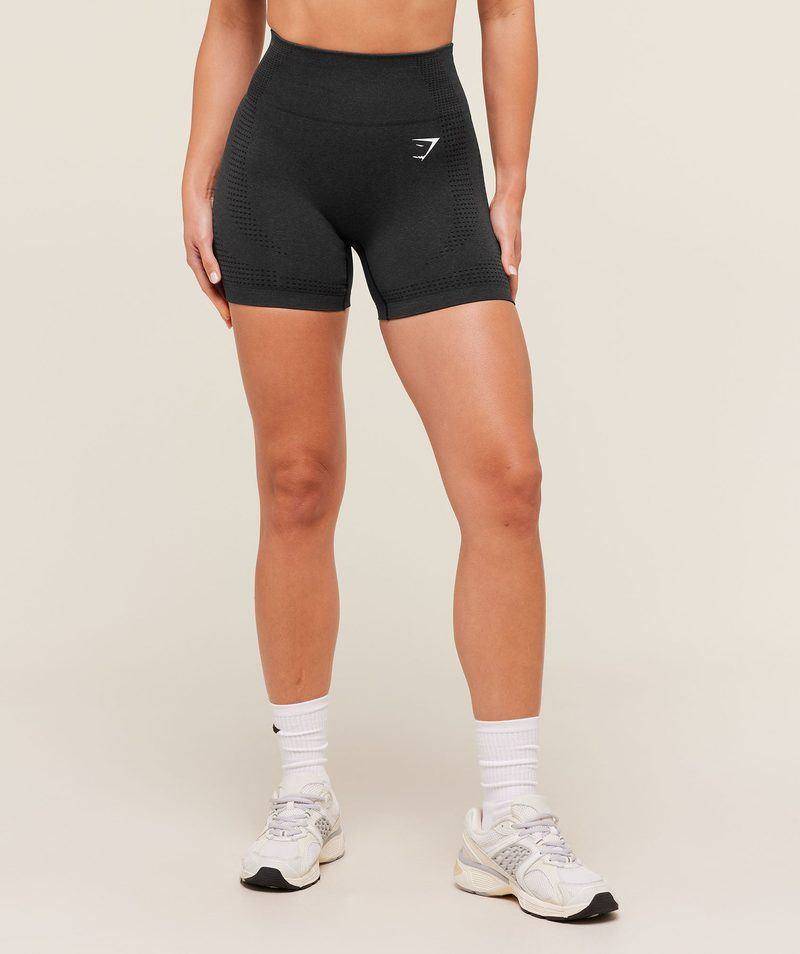 Vital Seamless Shorts Black Marl Gymshark