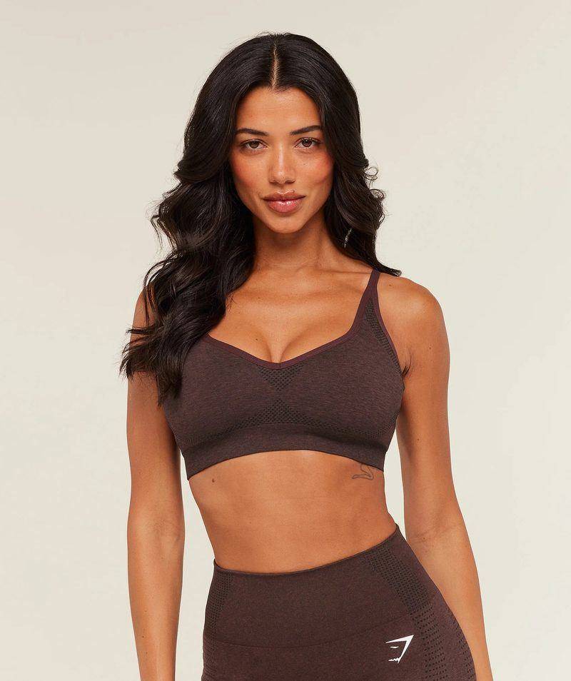 Vital Sports Bra Brown Gymshark