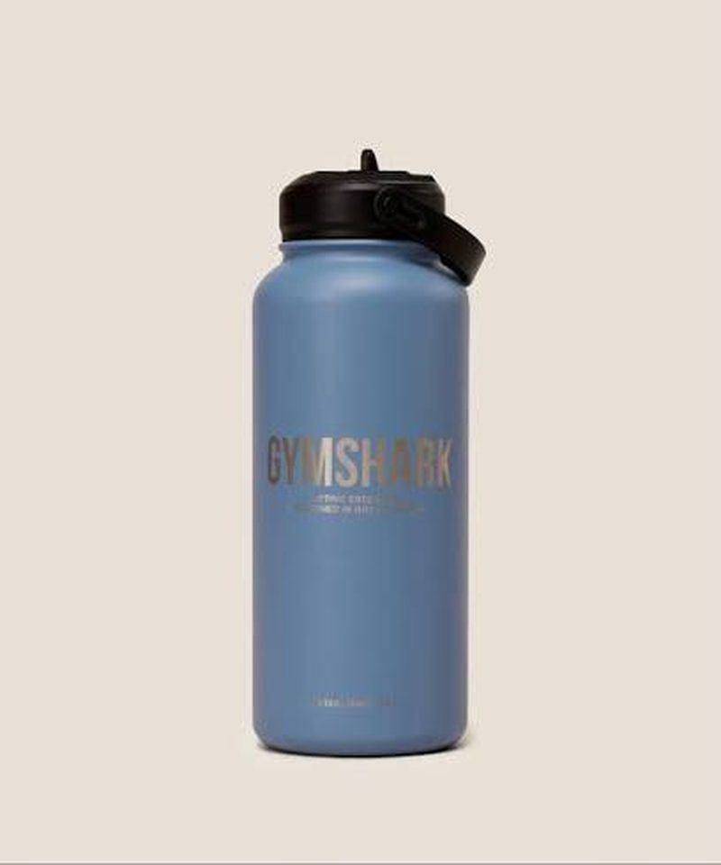 Insulated Water Bottle Steel Blue Gymshark