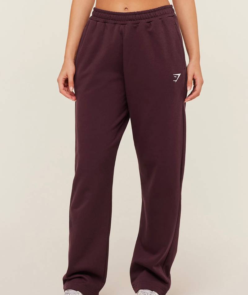 Training Straight Leg Fleece Joggers Cherry Purple Gymshark