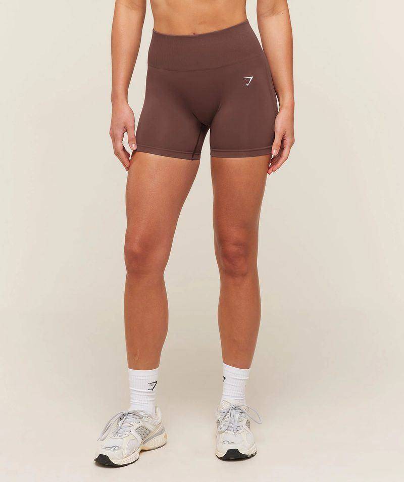 Everyday Seamless Shorts Brown Gymshark