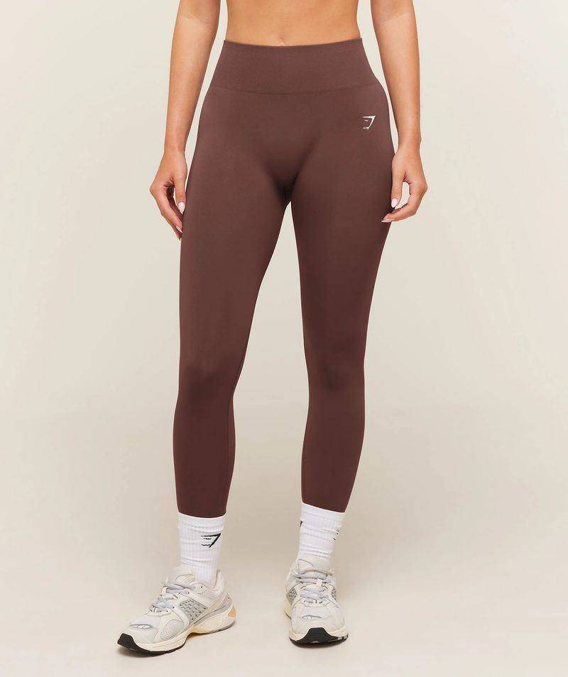 Everyday Seamless Leggings Brown Gymshark