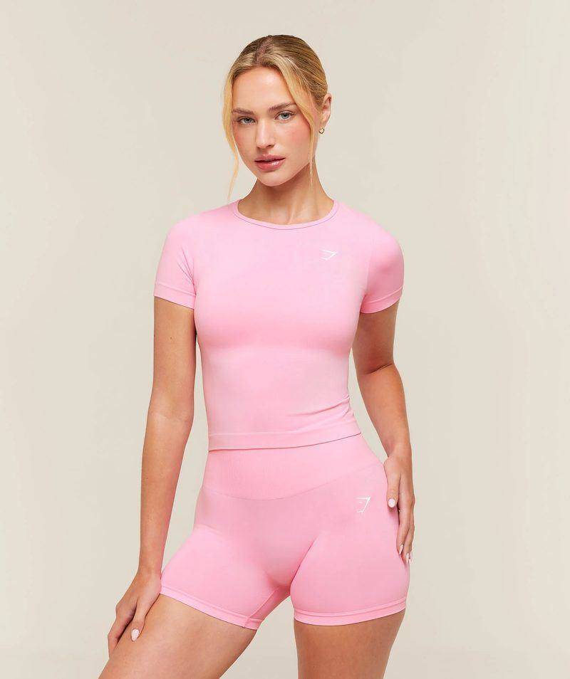 Everyday Seamless short sleeve top Light Pink Gymshark