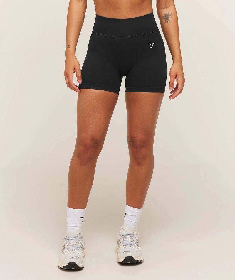 Lift Seamless 2.0 Mid-Rise Shorts Black Gymshark