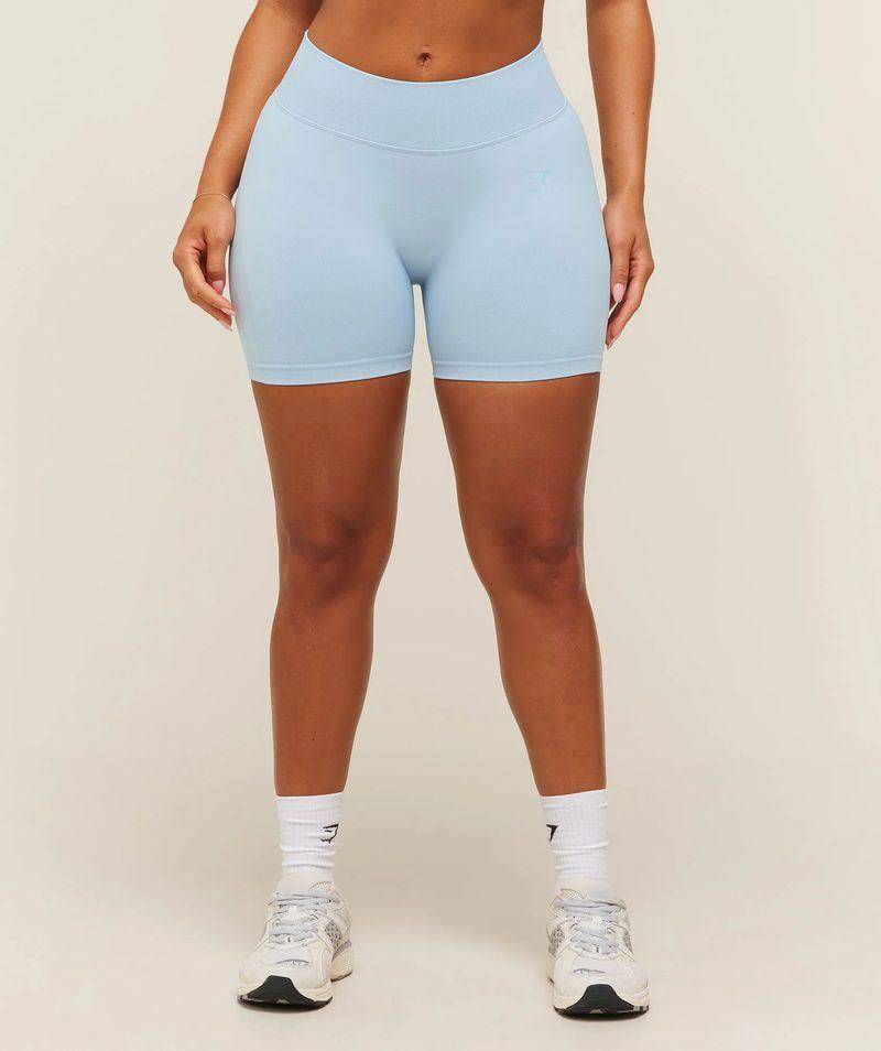 Lift Seamless 2.0 Mid-Rise Shorts Chilled Blue Gymshark