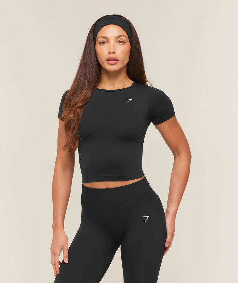 Everyday Seamless short sleeve top Black Gymshark