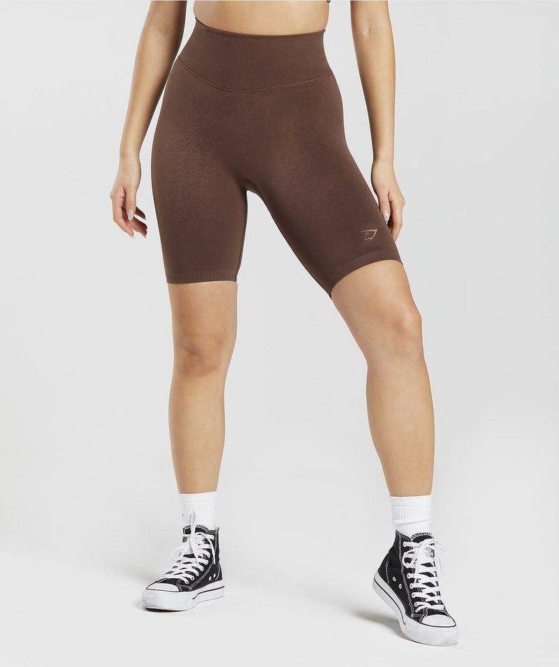 Rest Day Seamless Shorts Brown Gymshark