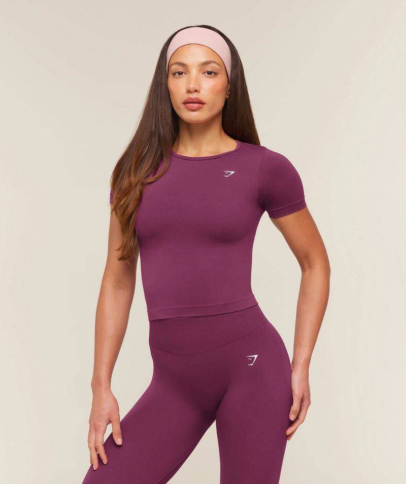 Everyday Seamless short sleeve top Strength Pink Gymshark
