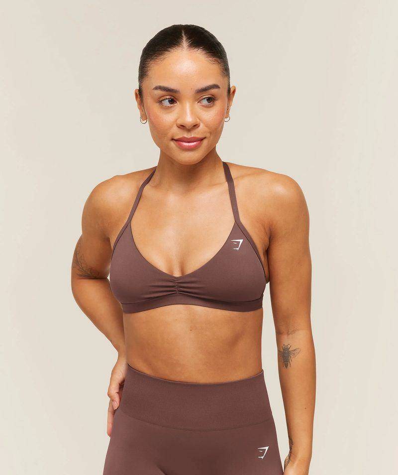 Minimal Sports Bra 2.0 Brown Gymshark