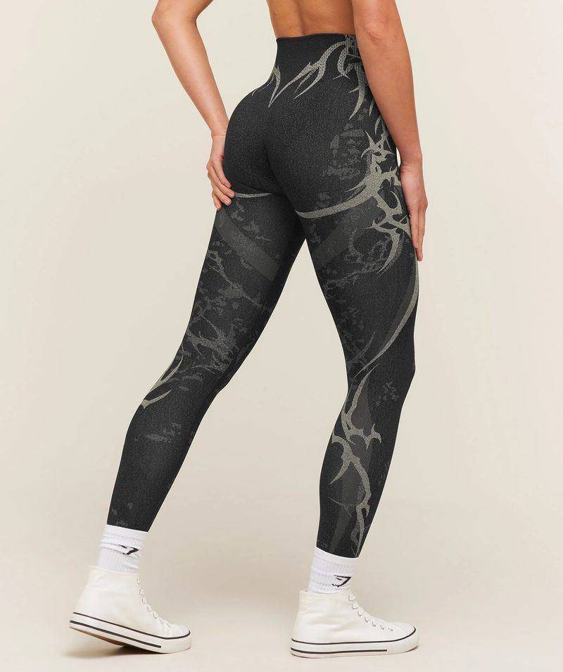 Storm Seamless Leggings Black Gymshark