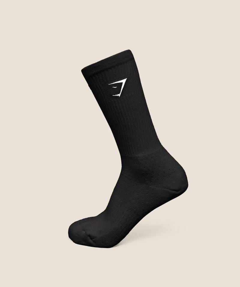 Medias Crew Socks Black Gymshark
