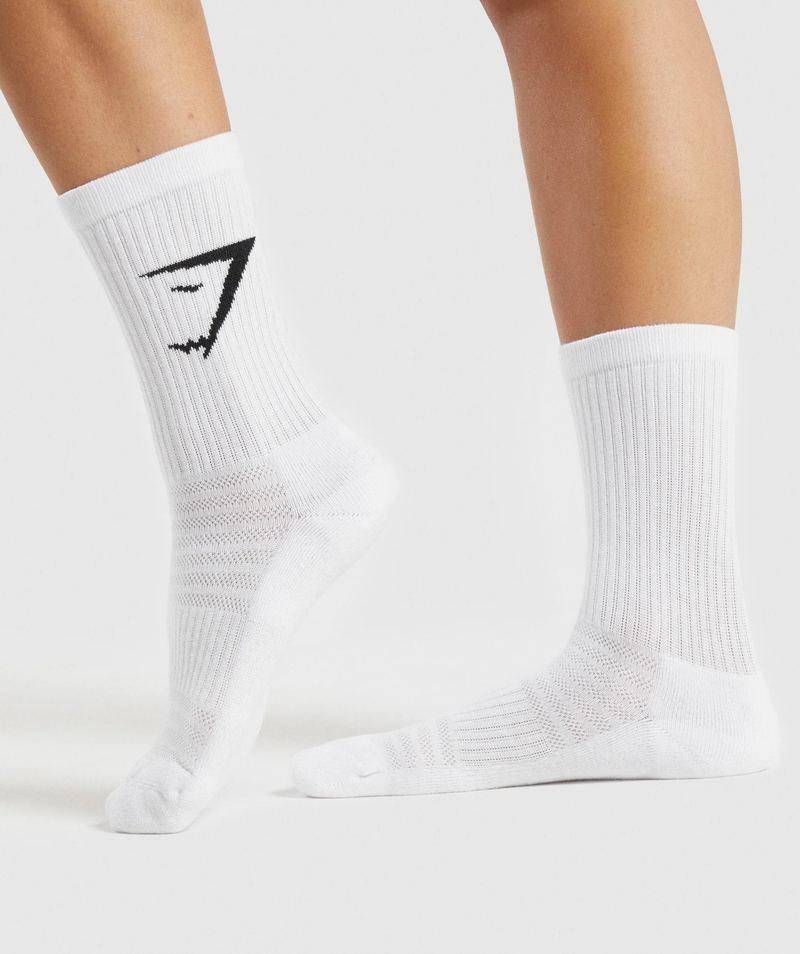 Medias Crew Socks White Gymshark