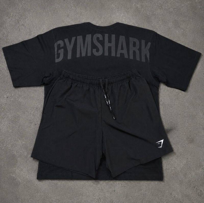 Conjunto Arrival Short + Power Tshirt Black Gymshark