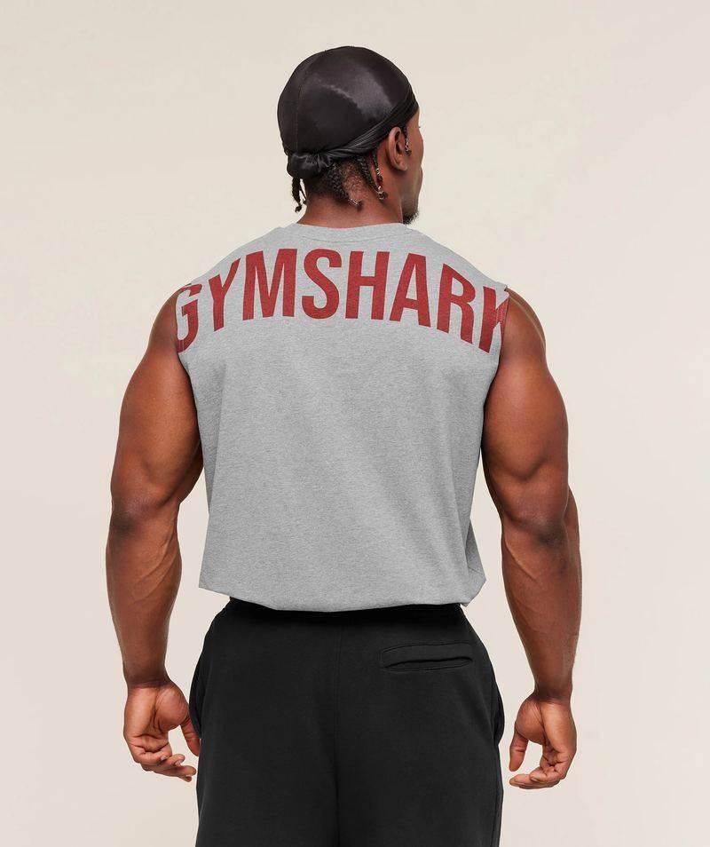 Power Cut off Tank Grey Gymshark