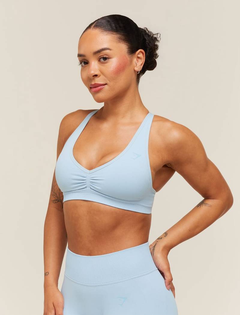 Lift seamless sports bra 2.0 Chilled Blue Gymshark